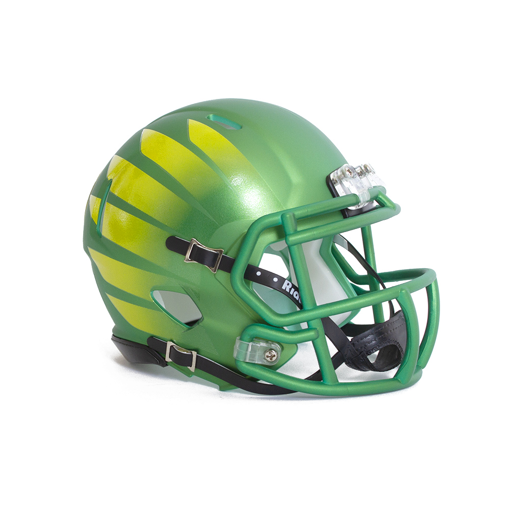 Classic Oregon O, Green, Novelty, Gifts, Football, Riddell, Wing Speed, Mini Helmet, 2023, 737459